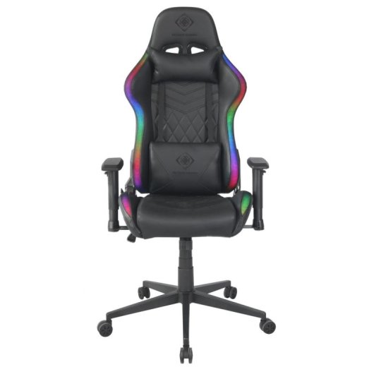 Silla gaming Deltaco GAM-080 respaldo ajustable reposabrazos 2D negro