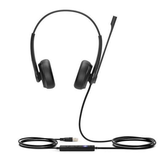 Yealink UH34 Dual Teams Headset mit USB-A Kabel, Geräuschunterdrückung, Büro, schwarz