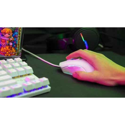 Tastatur The G-lab Combo Mercury Weiß TKL Azerty Rote Switches RGB