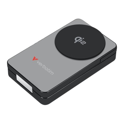 Batería externa Verbatim 10000 mAh Inalámbrica 30W PD 3.0 Gris