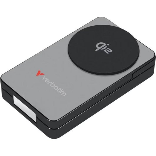 Batería externa Verbatim 10000 mAh Inalámbrica 30W PD 3.0 Gris