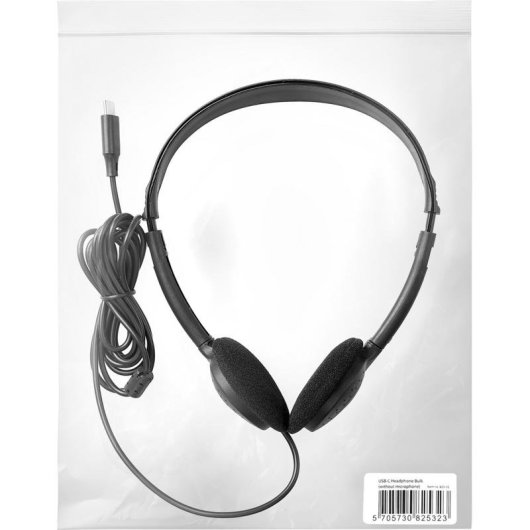 Cuffie Sandberg 825-32 con cavo USB-C per ufficio, microfono integrato, nero