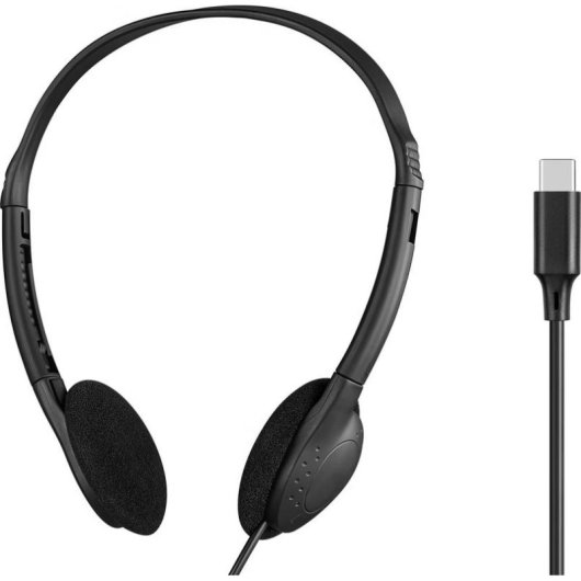 Cuffie Sandberg 825-32 con cavo USB-C per ufficio, microfono integrato, nero