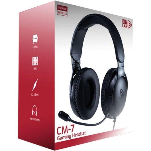 Cuffie Gaming Onlan S2-CM-7 con Microfono Omnidirezionale Cavo Jack 3,5 mm Nero