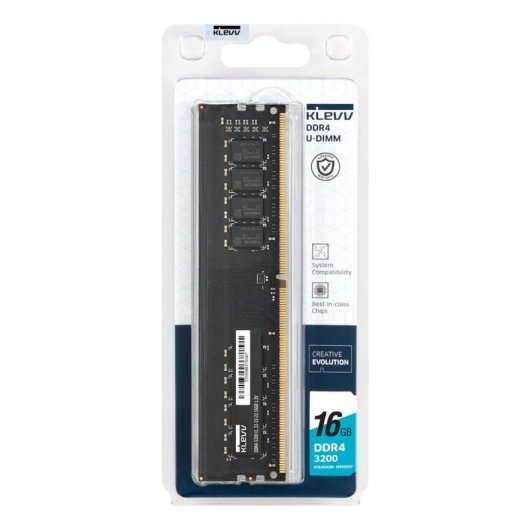 Arbeitsspeicher RAM Klevv KD4AGUA80-32N220A 16GB 1x16GB DDR4 3200MHz 288-pin DIMM Schwarz
