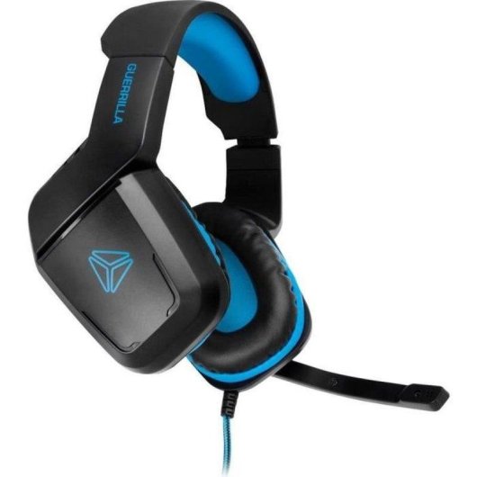 Cuffie Gaming Yenkee YHP 3005 Guerrilla cablate jack 3,5 mm nero e blu