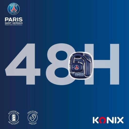 Auriculares Konix PSG inalámbricos Bluetooth 5.3 deportivos con micrófono azul