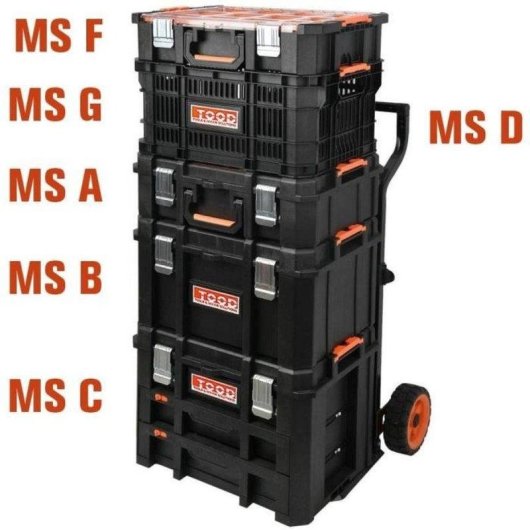 Werkzeugkoffer TOOD wasserdicht 53x37x18 cm 6 herausnehmbare Schubladen