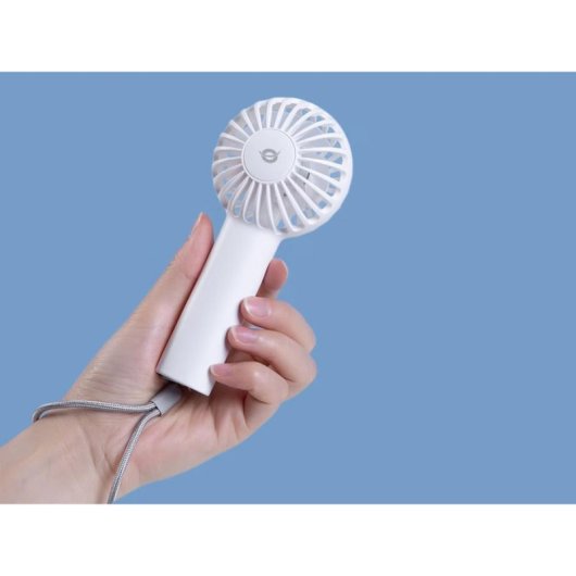 Mini Ventilador de Mano Conceptronic AERIVA01W Blanco 3 Velocidades Recargable 8h Autonomía