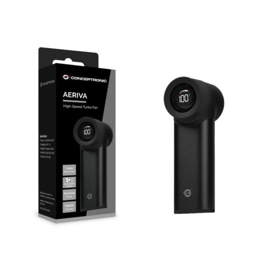 Refrigeración por aire Conceptronic USB Negro AERIVA02B con control velocidad