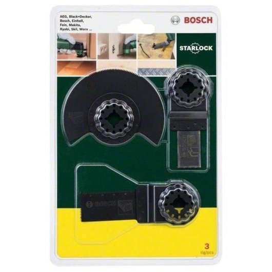 Set de hojas Bosch Starlock Carpintero 3 piezas