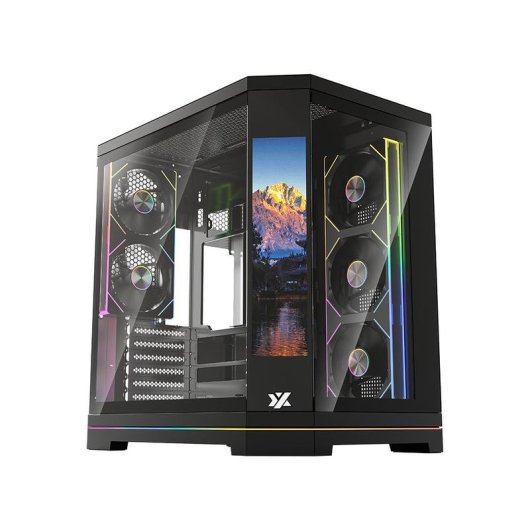 Caixa PC XYZ Neut X Pro Midi-Tower 9.1" Ecrã Inteligente 5 Ventiladores A-RGB