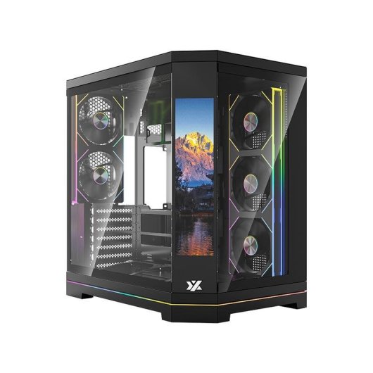 Caixa PC XYZ Neut X Pro Midi-Tower 9.1" Ecrã Inteligente 5 Ventiladores A-RGB