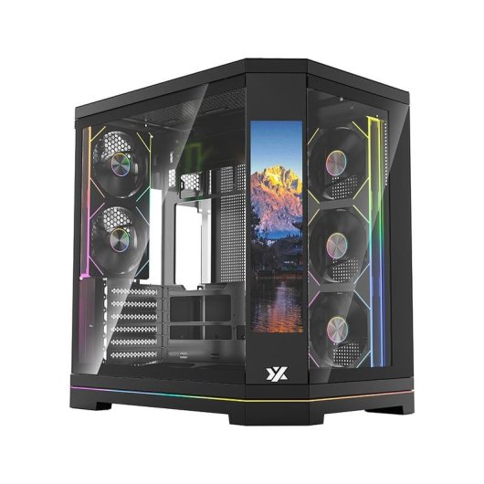 Caixa PC XYZ Neut X Pro Midi-Tower 9.1" Ecrã Inteligente 5 Ventiladores A-RGB