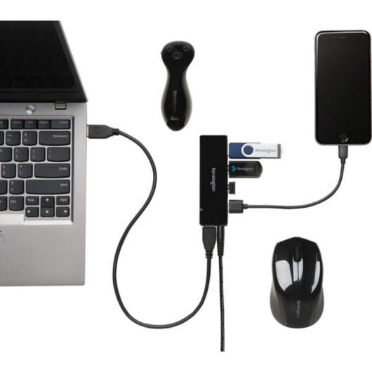 Hub Kensington 4 Ports USB 3.0 5 Gbps Modell UH4000C mit Ladefunktion