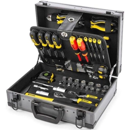 Juego de herramientas Fieldmann FDG 5021-114R 138 piezas maletín metálico