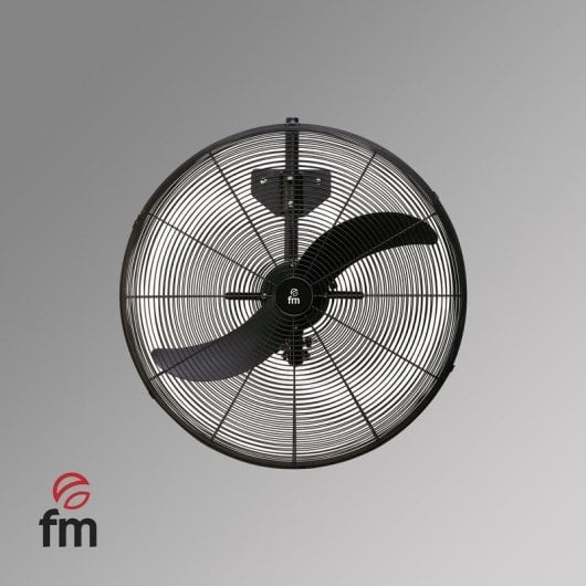 Ventoinha de Parede Industrial FM Calefacción CI-185-M 210W 72cm 3 Velocidades Oscilante Ferro Fundido