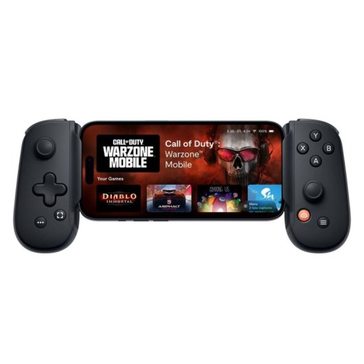 Comando Backbone One PlayStation V2 para iPhone Preto Lightning 12 botões
