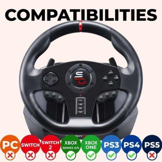 Subsonic GS850-X Volante de Carreras 270° Pedalera Levas USB PS4 Xbox One