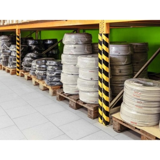 Cantonera de pared Durable C35 Plástico Negro/Amarillo 1000 mm