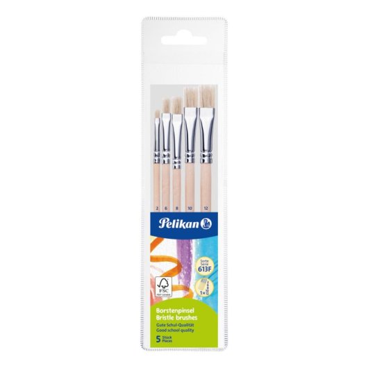 Conjunto de Pincéis Pelikan 701532 5 Pincéis de Madeira