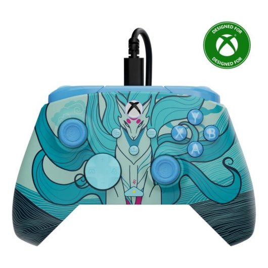 Comando Turtle Beach Rematch Advanced Blue Kitsune Xbox e PC com cabo