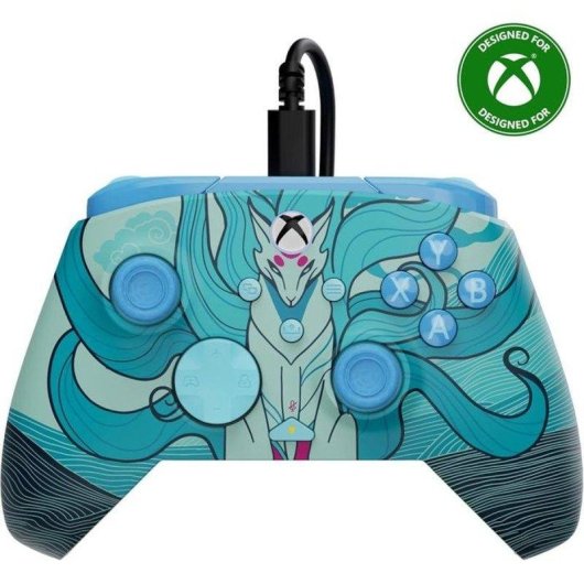 Comando Turtle Beach Rematch Advanced Blue Kitsune Xbox e PC com cabo