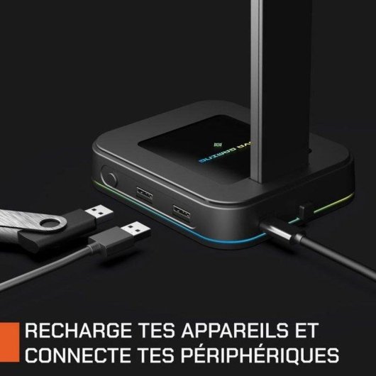Supporto Gaming RGB con 2 Porte USB e Controllo Nova Gaming Hydra