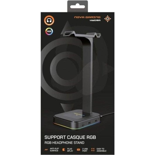 Supporto Gaming RGB con 2 Porte USB e Controllo Nova Gaming Hydra