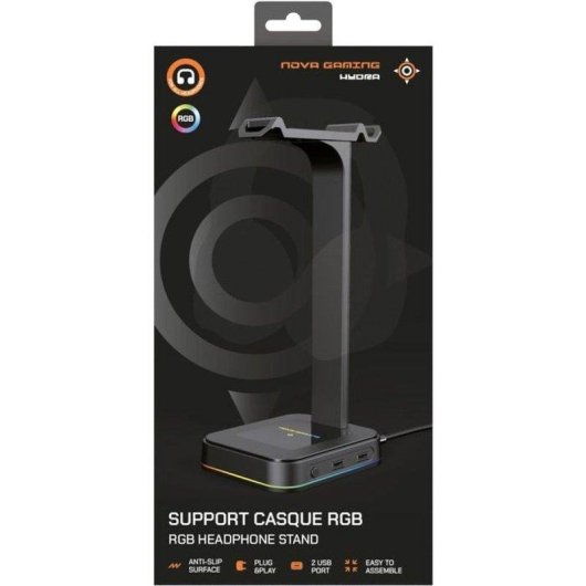 Supporto Gaming RGB con 2 Porte USB e Controllo Nova Gaming Hydra
