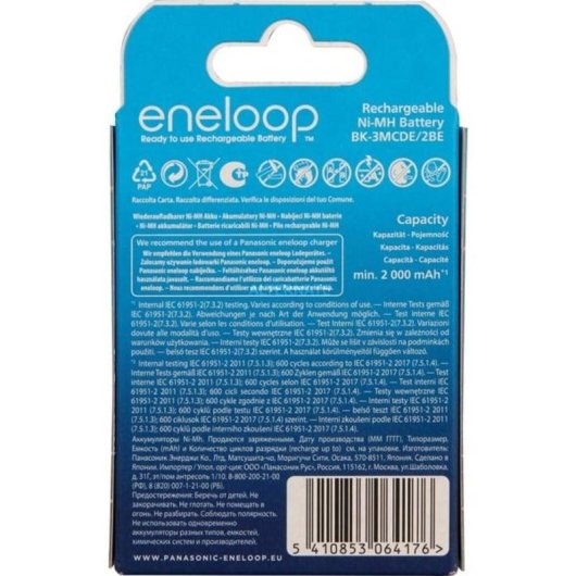 Panasonic Eneloop AA 1,2V 2000 mAh Akku wiederaufladbar 2 Stück