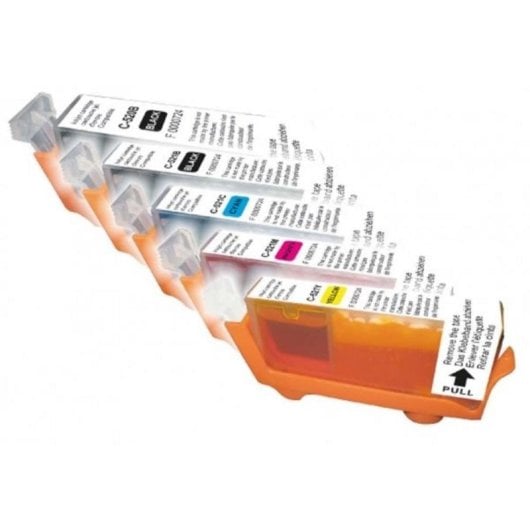 Pack 5 Cartouches UPrint Compatibles Canon PGI-520/CLI-521