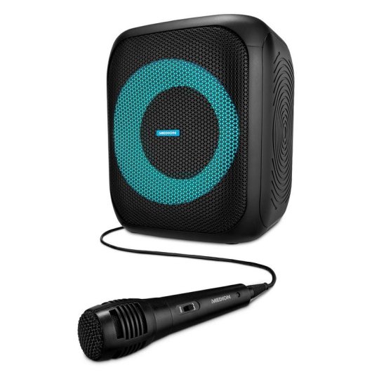 Enceinte Medion Portable Bluetooth 50W RMS avec Micro et LED Multicolore