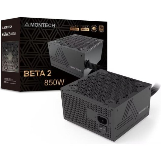 Fuente de alimentación Montech BETA 2 850W Certificación 80 PLUS Bronze no modular