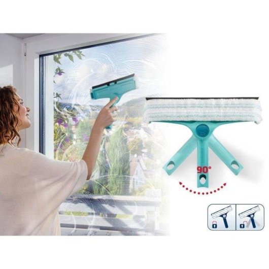 Lavavetri 4 in 1 Leifheit Micro Duo Lavabile 32 cm Testa Rotante 180°