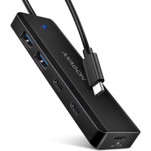 Hub Axagon 4 porte 5000 Mbit/s modello HUE-C2C con ricarica portatile