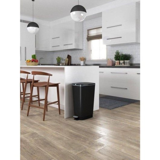 Poubelle à pédale KIS Chic Bin Style 42,5L Noir Polypropylène