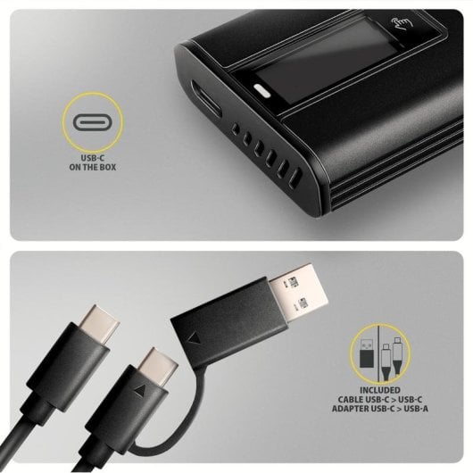 Boîtier PC Axagon EEM2-SD2B M.2 Aluminium Noir USB-C 10 Gbps
