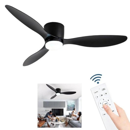 Deckenventilator mit Licht Generica 30W 105cm 6 Stufen Leise Reversibel Fernbedienung