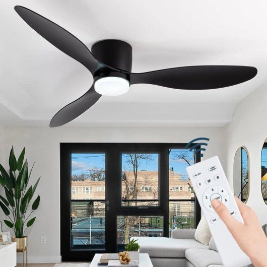 Deckenventilator mit Licht Generica 30W 105cm 6 Stufen Leise Reversibel Fernbedienung