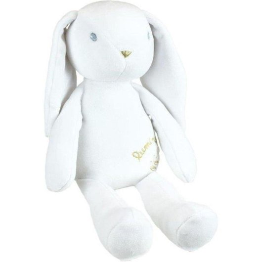 Peluche Jemini Luminou Conejo Luminoso Blanco 30 cm Tejido Fotoluminiscente
