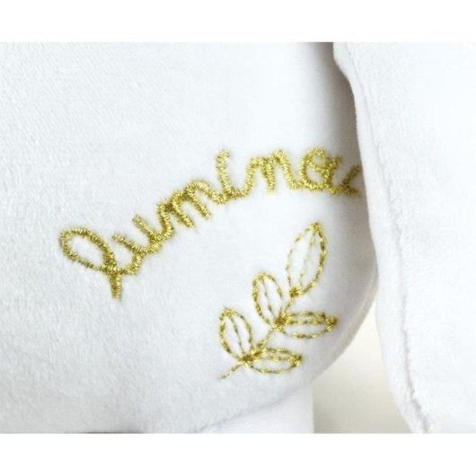 Peluche Jemini Luminou Conejo Luminoso Blanco 30 cm Tejido Fotoluminiscente