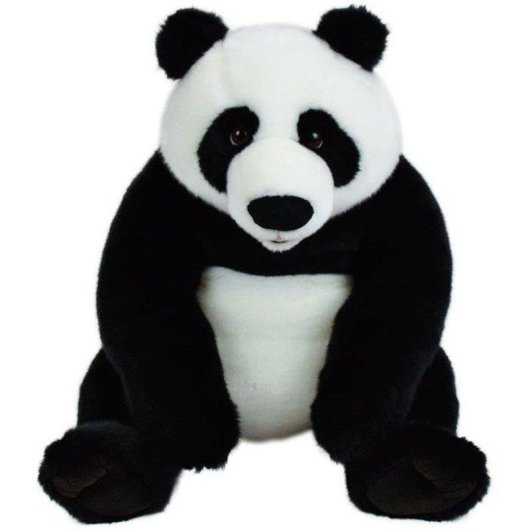 Peluche Jemini Toodoo Panda 45 cm Design Réaliste Blanc Noir