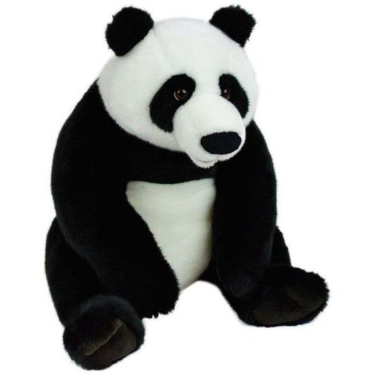 Peluche Jemini Toodoo Panda 45 cm Design Réaliste Blanc Noir