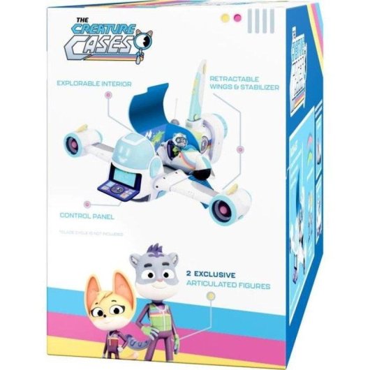 Playset Bandai R.O.N. Jet Enquêtes Sauvages con 2 figure articolate