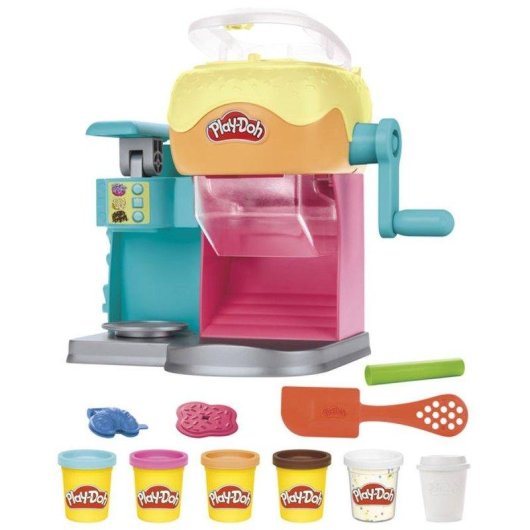 Juguete Play-Doh Donut Drop Shop con Máquina de Glaseado y 5 Botes de Plastilina