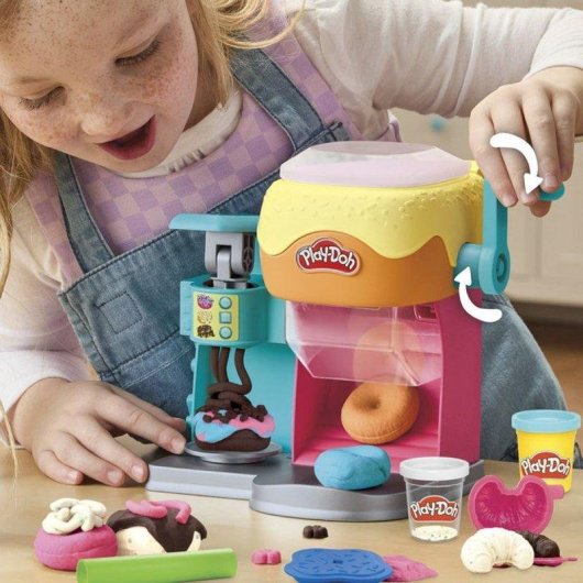 Juguete Play-Doh Donut Drop Shop con Máquina de Glaseado y 5 Botes de Plastilina