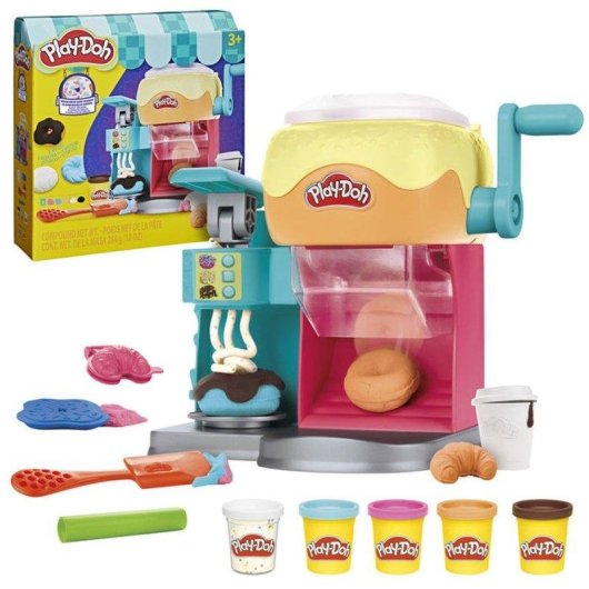Juguete Play-Doh Donut Drop Shop con Máquina de Glaseado y 5 Botes de Plastilina