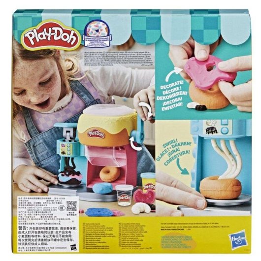 Juguete Play-Doh Donut Drop Shop con Máquina de Glaseado y 5 Botes de Plastilina