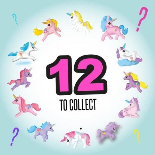 Kit Coleccionável 3 Slime Metálico Unicornio Canal Toys Miniaturas Escondidas